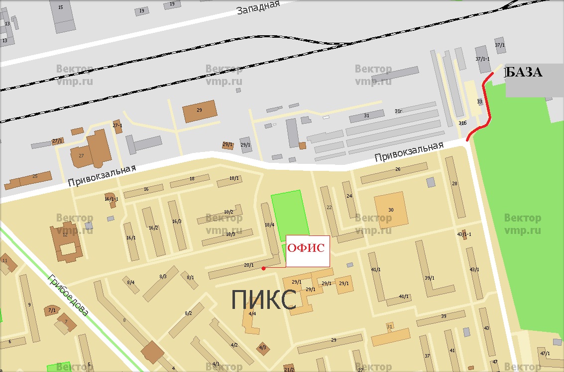 Схема проезда к участку погрузки